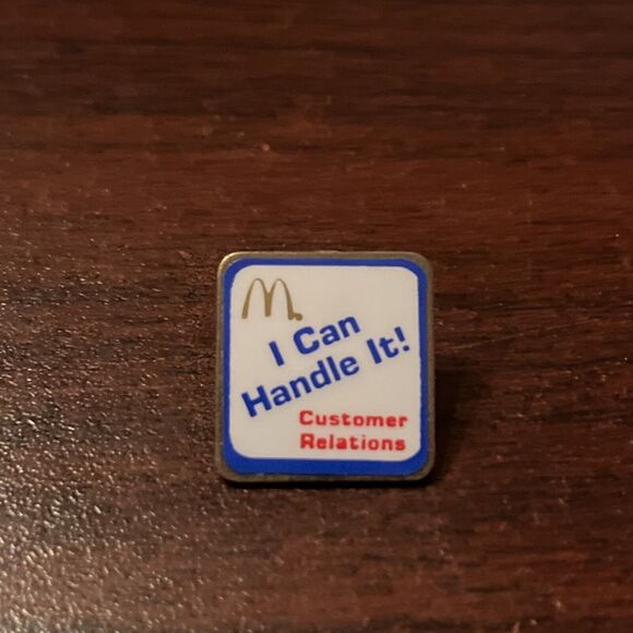 McDonald’s I Can Handle It Customer Relations‎ Employee Lapel Hat Pin - Picture 1 of 3
